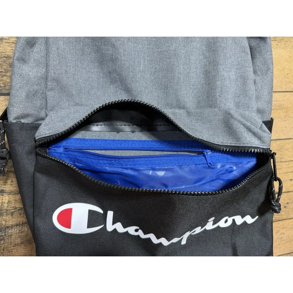 CHAMPION Manuscript Backpack Grey Black with Laptop Sleeve